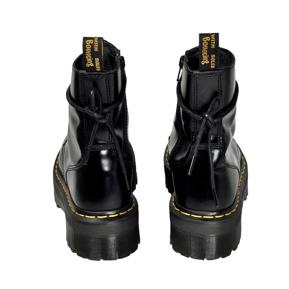 Dr. Martens Jadon Lace-Up Boots Sz 7 Black Leather Platform Airwair Goth Grunge - Picture 10 of 16
